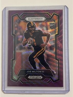 Panini Purple and Black Prizm Quarterback Trading Card